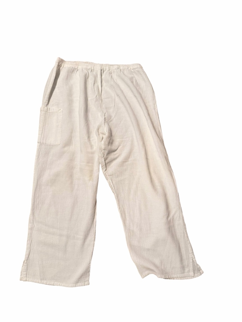 Sucesos white cotton gauze capri pants. One Size - fits like a L. EUC
